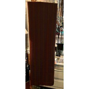 Curtains # 98, One Pair Of Extra Wide Extra Long Brown Lace Curtains 116x95Long